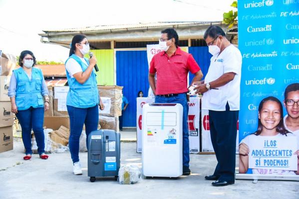 Entrega de implementos al sector salud