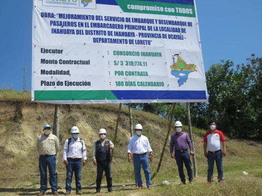 Obra del embarcadero turistico Inahuaya