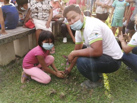 Niños aprenden sobre especies maderables y frutales